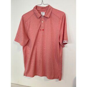 Oakley Regular Fit S Coral Salmon Polo Shirt Mens Golf
